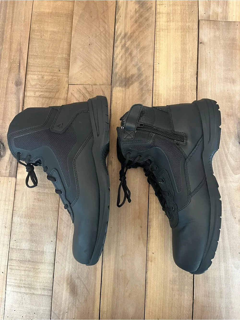 Rocky RKD0104 Cadet 6”  Black Leather Lace-Up Tactical Boots W Side Zip Size 13W